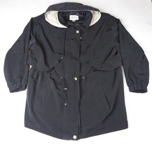 Giorgio Morandi Black Hooded Drawstring Parka Jacket‎ Women's 1X